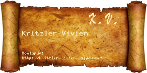 Kritzler Vivien névjegykártya