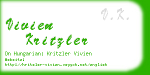 vivien kritzler business card